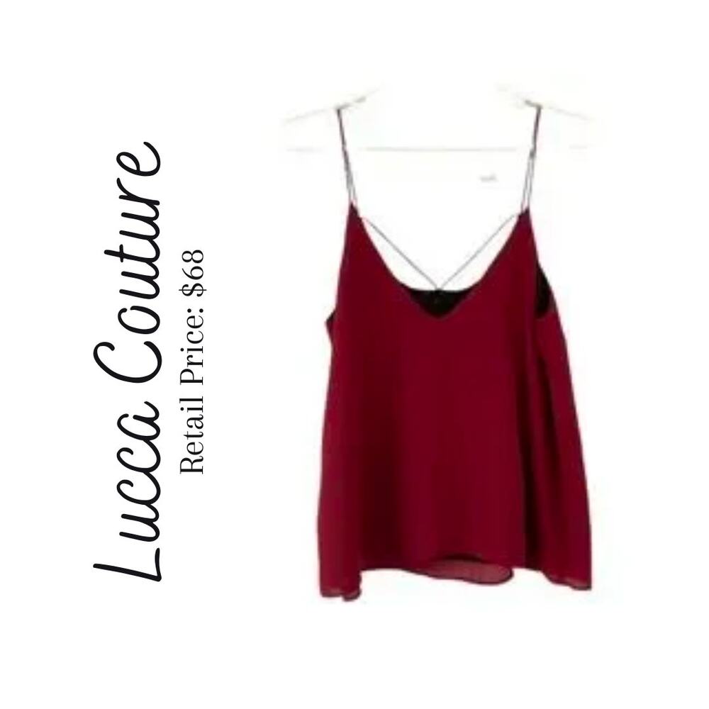 Lucca Couture Wine A Little Winter Layer Cross Tank